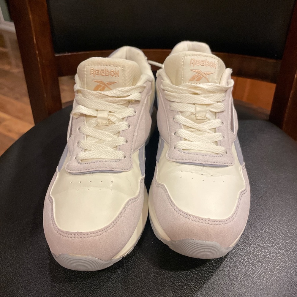 Reebok Off-White and Light Pink Sneakers